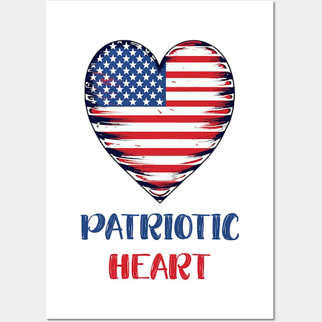 Patriotic Heart | Embrace the Spirit of the 4th of July Wall Art by Indigo Lake